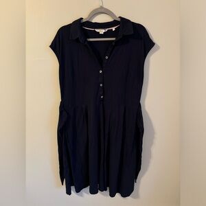 Boden Navy Blue Button-Down Dress
